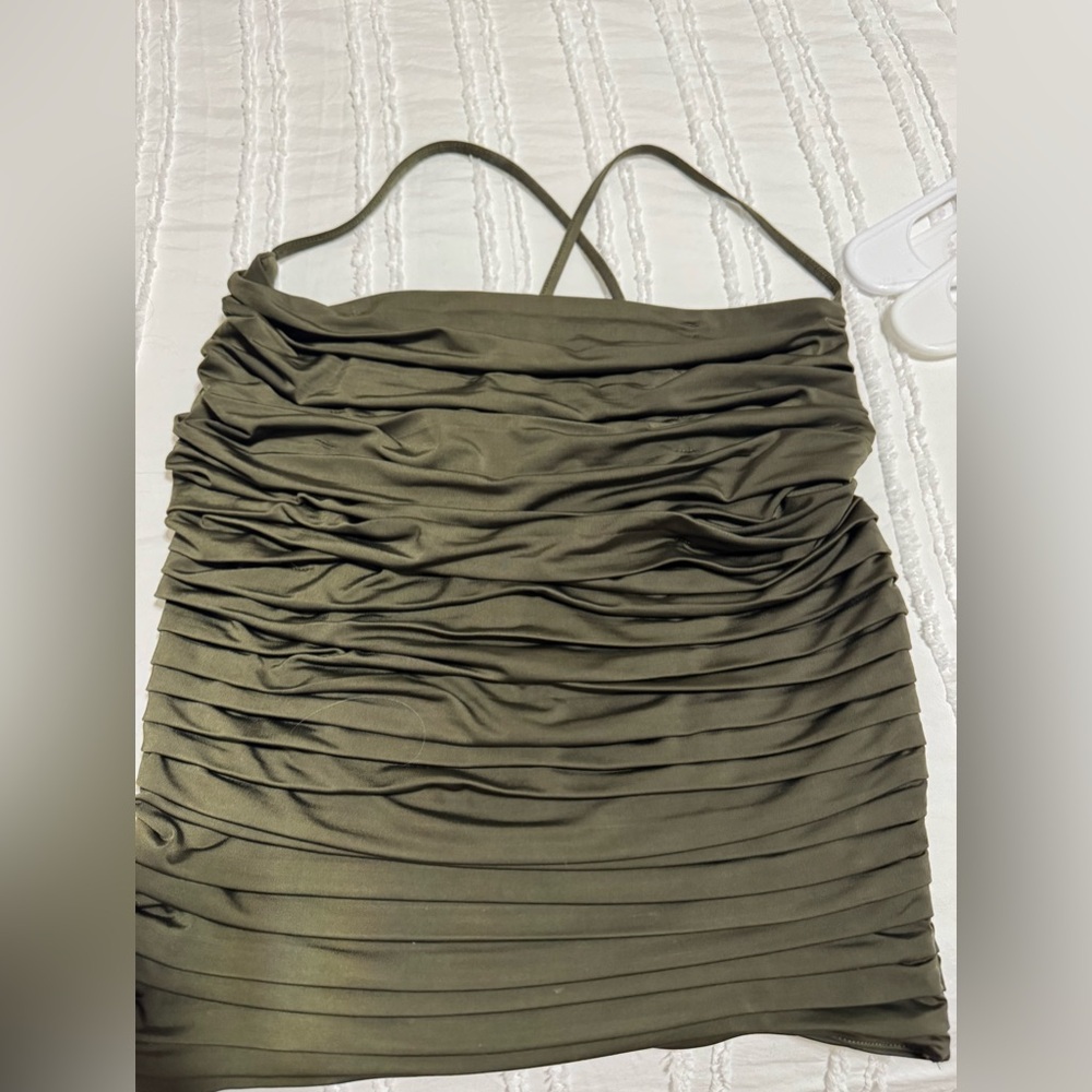 Express Green Body Contour Top